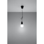 LAMPA WISZĄCA DIEGO 1 CZARNA SOLLUX  NOWOCZESNY stal  SL.0572 metalowa lampa SOLLUX LIGHTING  - 6