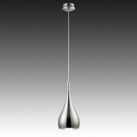 Lampa wisząca Anon Satin MA01986CF-001 Italux z metalu o wykończeniu satynowym klosz ma kształt łezki