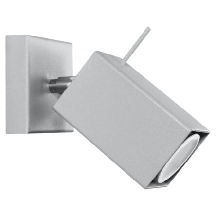 Kinkiet MERIDA Szary SOLLUX  Lampa Ścienna NOWOCZESNY stal  SL.0455 metalowa lampa 