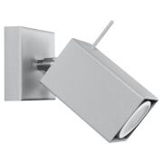 Kinkiet MERIDA Szary SOLLUX  Lampa Ścienna NOWOCZESNY stal  SL.0455 metalowa lampa 