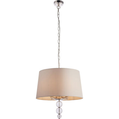 Lampa wisząca DARLASTON nikiel/ecru  ENDON LIGHTING 70476