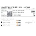 Oprawa szynowa KIRA TRACK MAGNETIC 24W POINTS60 AZZARDO BIAŁA 19 CM 3000K/4000K  - 3