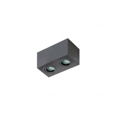 Lampa sufitowa techniczna Plafon Brant 2 SQUARE AZ2879 IP44 AZzardo  podwójna oprawa w kolorze czarnym prostopadłościan