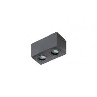 Lampa sufitowa techniczna Plafon Brant 2 SQUARE AZ2879 IP44 AZzardo  podwójna oprawa w kolorze czarnym prostopadłościan