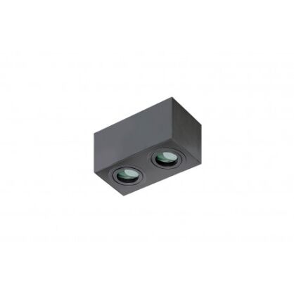 Lampa sufitowa techniczna Plafon Brant 2 SQUARE AZ2879 IP44 AZzardo  podwójna oprawa w kolorze czarnym prostopadłościan