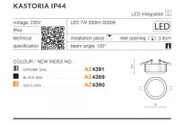 Oprawa wpuszczana KASTORIA AZ4389 Azzardo czarna IP44 - 2