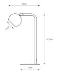 Lampa stołowa POP 1L GU10 109032 Markslojd szara 39,5cm, klosz Ø10cm - 2