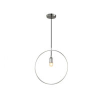 Lampa wisząca KRUG CHROME AZzardo AZ2112 z drutu w kształcie koła industrialne o wykończeniu chromowanym