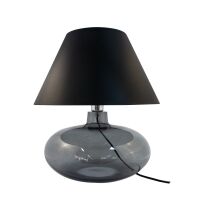 Lampa stołowa ADANA GRAFIT ZumaLine Szklana dymiona podstawa + klosz