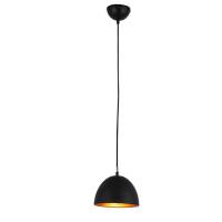 Lampa wisząca MODENA 18  AZzardo FB6838-18 BK/GO AZ1393  wykonana jest z metalu w kolorze czarno-złotym półokragła idealna do kuchni