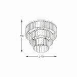 Lampa sufitowa kryształowa TIFANNY czarna/kryształ P17127-4-BK Zuma Line - 2