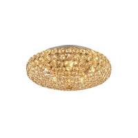 Plafon King PL5 Ideal Lux 073187    klosz składający się z metalowych pierścieni wypełnionych kryształkami kolor złoty 