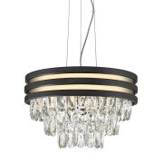 Lampa wisząca NAICA P0525-04A-P7D7 Zuma Line kryształki czarno-złota