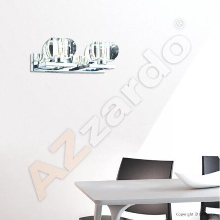 Kinkiet Rubic 2 Azzardo AZ0491  transparentne klosze z akrylu idealny do salonu