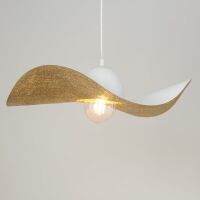 Lampa wisząca KAPELLO 32345 SIGMA biało-złoty kapelusz 55 cm