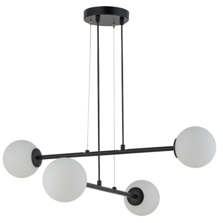 LAMPA WISZĄCA BALANS 4 SIGMA 33372 czarna z białymi kulami