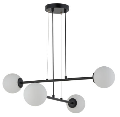 LAMPA WISZĄCA BALANS 4 SIGMA 33372 czarna z białymi kulami