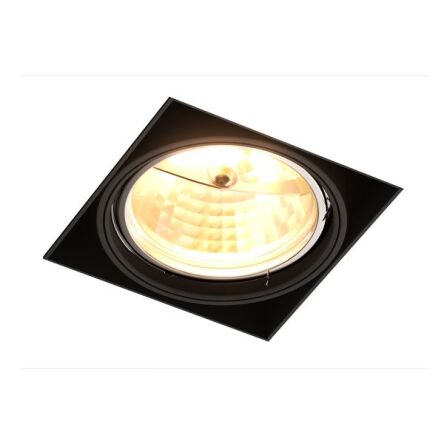 PLAFON lampa wewnętrzna ZUMA LINE ONEON DL 111-1 SPOT 94363-BK Z ALUMINIUM W KOLORZE czarnym NOWOCZESNY  