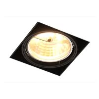 PLAFON lampa wewnętrzna ZUMA LINE ONEON DL 111-1 SPOT 94363-BK Z ALUMINIUM W KOLORZE czarnym NOWOCZESNY  
