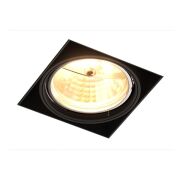 PLAFON lampa wewnętrzna ZUMA LINE ONEON DL 111-1 SPOT 94363-BK Z ALUMINIUM W KOLORZE czarnym NOWOCZESNY  