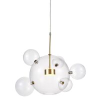 Lampa wisząca NERONI W6 LDP 6016-6 (GD) Lumina Deco złota molekuły LED