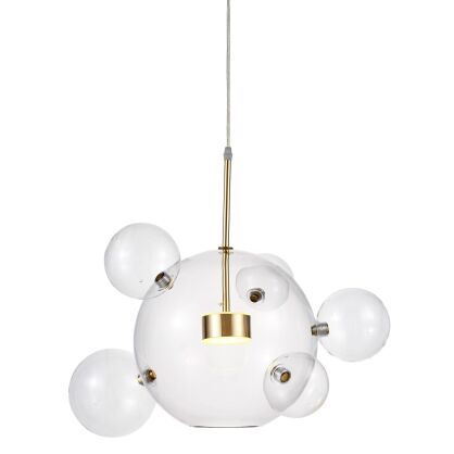 Lampa wisząca NERONI W6 LDP 6016-6 (GD) Lumina Deco złota molekuły LED