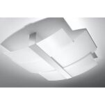 Sollux Lampa Plafon CELIA SL.0351 Z białego szkła korpus chromowany 3xE27 - 2