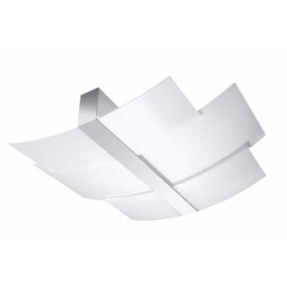 Sollux Lampa Plafon CELIA SL.0351 Z białego szkła korpus chromowany 3xE27