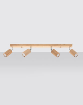 Oprawa sufitowa BERG 4 SL.1042 SOLLUX LIGHTING drewniana listwa