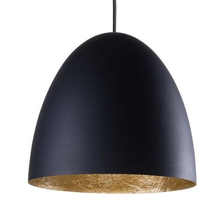 Lampa wisząca EGG M 9022 Nowodvorski Elegancka półokrągła lampa o czarno-złotym wykończeniu
