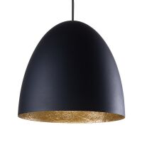 Lampa wisząca EGG M 9022 Nowodvorski Elegancka półokrągła lampa o czarno-złotym wykończeniu