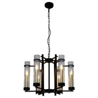 Lampa wisząca Aspen PND-31186-6A-BL Italux klasyczna czarna