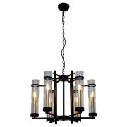 Lampa wisząca Aspen PND-31186-6A-BL Italux klasyczna czarna