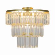 Lampa sufitowa z kryształowym kloszem TIFANNY złota Zuma Line P17127-4-GD