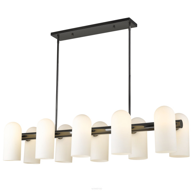 Lampa wisząca Seoul - P10742BK COSMO Light wykonana w stylu nowojorskim biały szklany klosz
