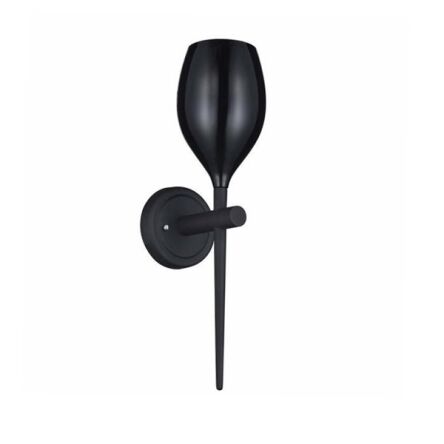 Kinkiet Izza Shiny Black AZzardo MB1288-1BL AZ0098 czarny  klosz w kształcie kielicha nowoczesny