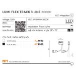 Reflektor do szyny LUMI FLEX TRACK 3 LINE AZ4560 Azzardo 2 kąty świecenia ruchomy biały - 3