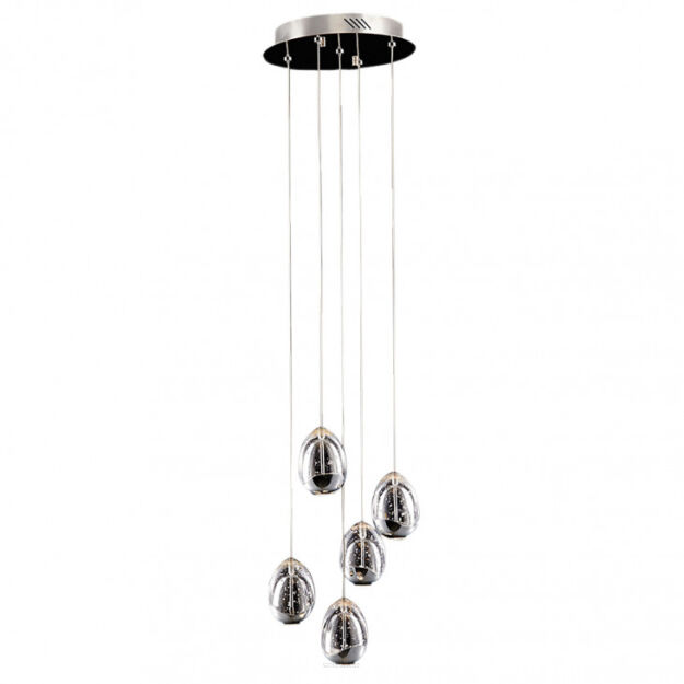 Lampa wisząca HUELTO Italux PND-22112132-5A-CR Zjawiskowa chromowe wykończenie