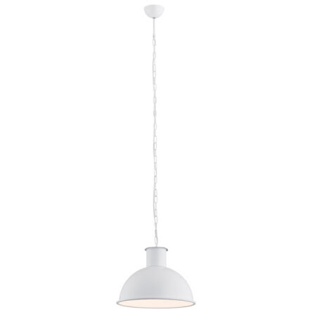 Lampa wisząca EUFRAT 3193 Argon Metalowy półokrągły klosz biała