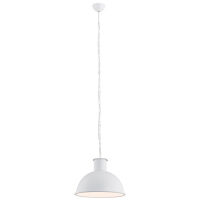 Lampa wisząca EUFRAT 3193 Argon Metalowy półokrągły klosz biała