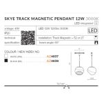 Reflektor do szyny magnetycznej SKYE TRACK MAGNETIC 12W AZ4636 Azzardo kula  - 6