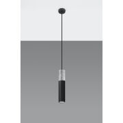 LAMPA  WISZĄCA BORGIO CZARNA STALOWA TUBA ZAKOŃCZONA BETONEM IDEALNA DO SALONU SL.0650 SOLLUX
