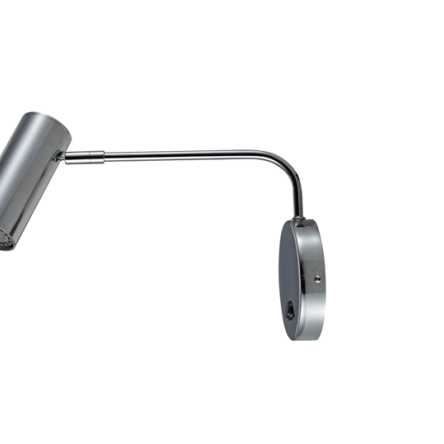Lampa ścienna kinkiet tubo zuma line wall  WL 20034-CH CHROME nowoczesny ruchoma główka włącznik na obudowie GU10