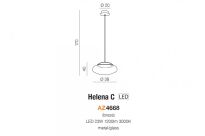 Lampa wisząca Helena C AZ4668 szklany klosz w kolorze mosiądzu LED - 2