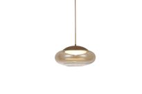 Lampa wisząca Helena C AZ4668 szklany klosz w kolorze mosiądzu LED - 3