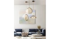 Lampa wisząca Helena C AZ4668 szklany klosz w kolorze mosiądzu LED - 4