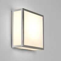 Lampa plafon łazienkowa Mashiko 0890 polerowany chrom mleczne szkło nowoczesny IP44 kwadratowy splaszczony 1121009