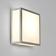 Lampa plafon łazienkowa Mashiko 0890 polerowany chrom mleczne szkło nowoczesny IP44 kwadratowy splaszczony 1121009