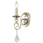 Lampa ścienna kinkiet  Brest - W01681AU COSMO Light wykonana w stylu nowojorskim połączonym z klasycznym zloty bogato zdobiony kryształki