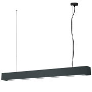 Lampa wisząca Ibros  czarna belka duża 24W 3000K IP44 LP-7001/1P BK-93 93 cm